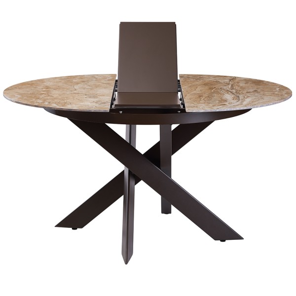 Стіл Moon Brown Marble d-110 см - Розкладний Круглий Стіл