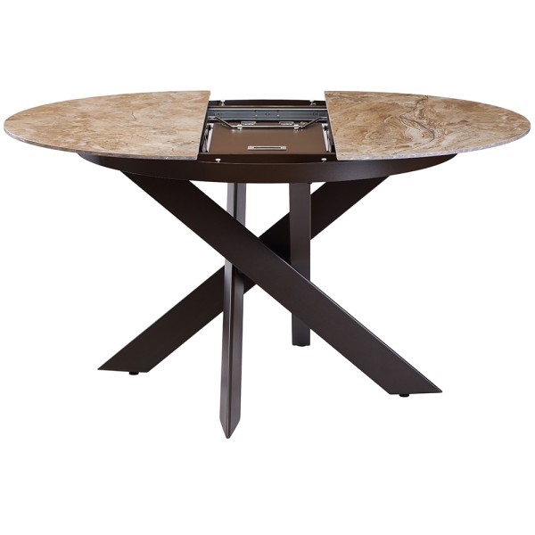 Стіл Moon Brown Marble d-110 см - Розкладний Круглий Стіл