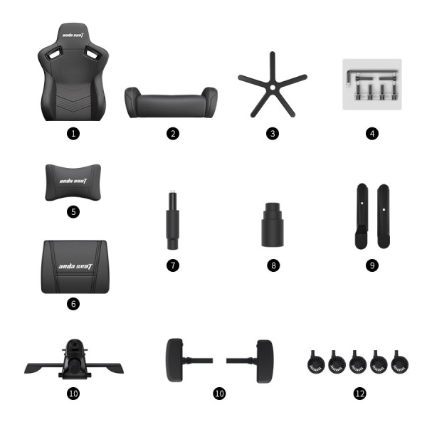 Крісло ігрове Anda Seat Kaiser 2 Black/Maroon XL - ідеальний вибір для геймерів