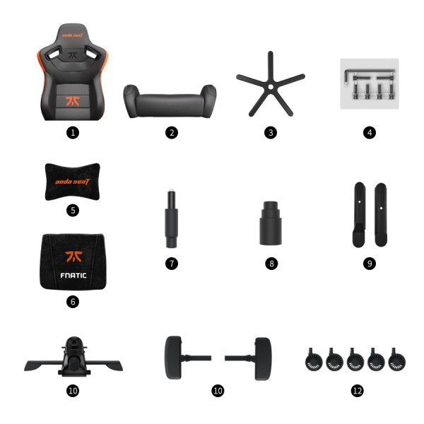 Крісло ігрове Anda Seat Fnatic Edition XL - комфорт для геймерів та офісу