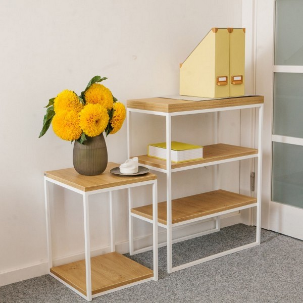 Консоль 3 полиці для вітальні в стилі лофт