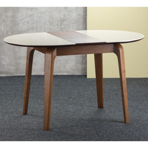 Стіл Спейс круглий скляний розкладний