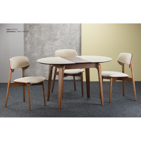 Стіл Спейс круглий скляний розкладний