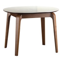 Стіл Спейс круглий скляний розкладний