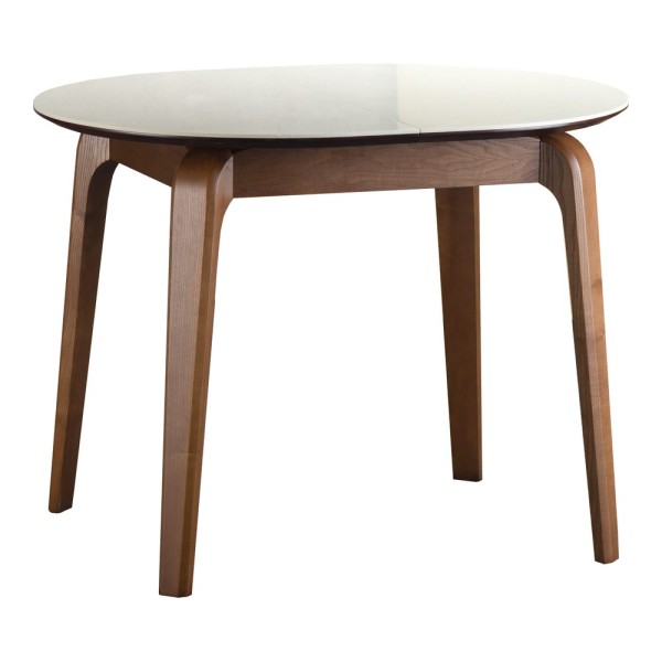 Стіл Спейс круглий скляний розкладний