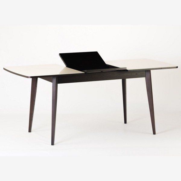 Стіл Турін скляний – Розкладний стіл для кухні з ясена та скла