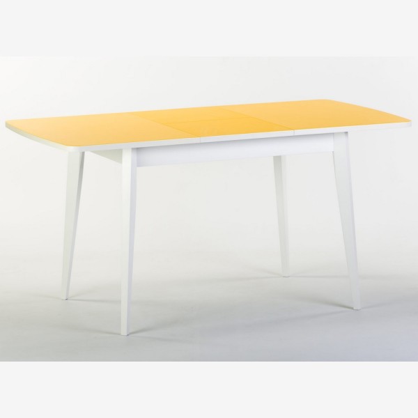 Стіл Турін скляний – Розкладний стіл для кухні з ясена та скла