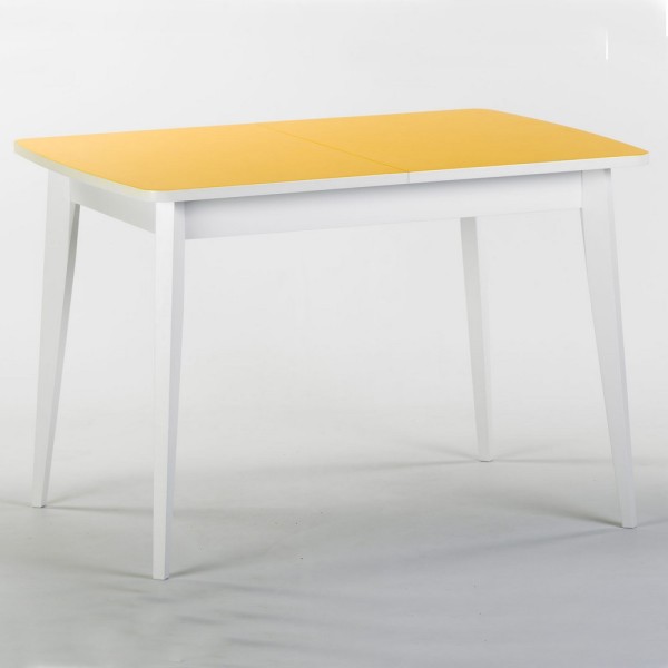 Стіл Турін скляний – Розкладний стіл для кухні з ясена та скла