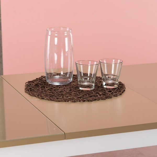 Стіл Турін скляний – Розкладний стіл для кухні з ясена та скла