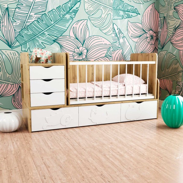 Ліжечко-трансформер дитяче Binky ДС504А 3в1