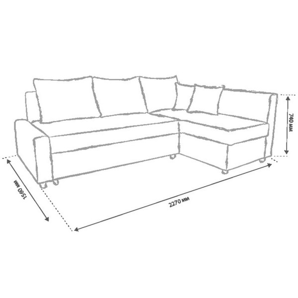 Кутовий розкладний диван Benefit 54 — комфорт та стиль для вашого дому