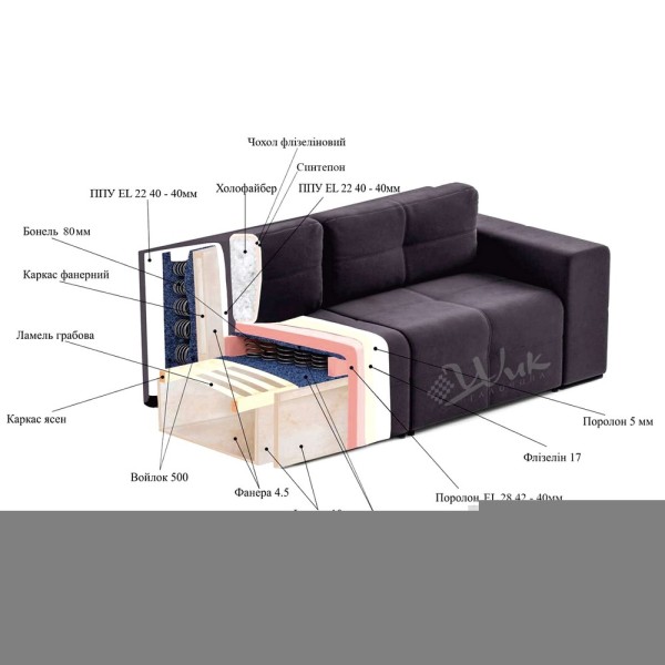 Прямий розкладний диван Купер — зручність та стиль у кожному елементі