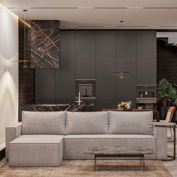 Кутовий розкладний диван Каліфорнія