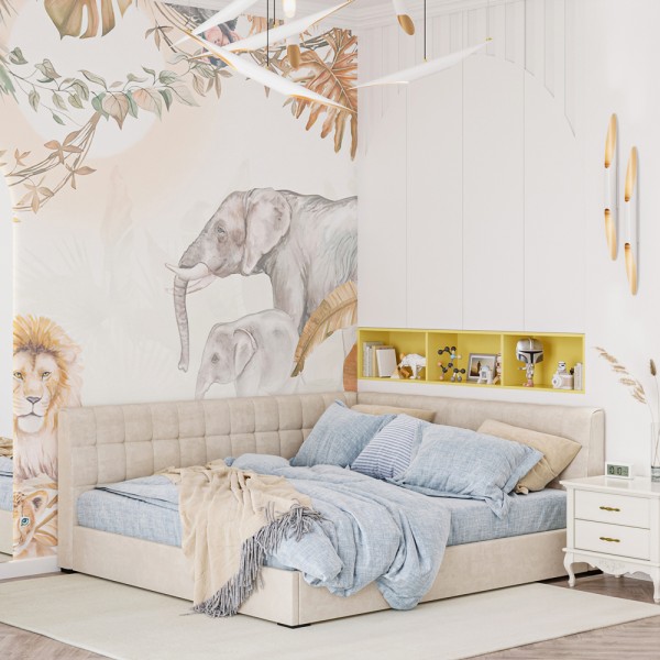 М'яке кутове ліжко Лео – для вашої спальні