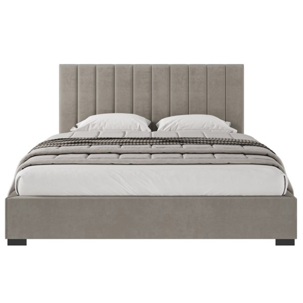 Ліжко Амелія – Двоспальне ліжко з дерева і тканини для вашої спальні