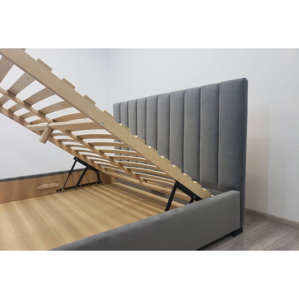 Ліжко Амелія – Двоспальне ліжко з дерева і тканини для вашої спальні