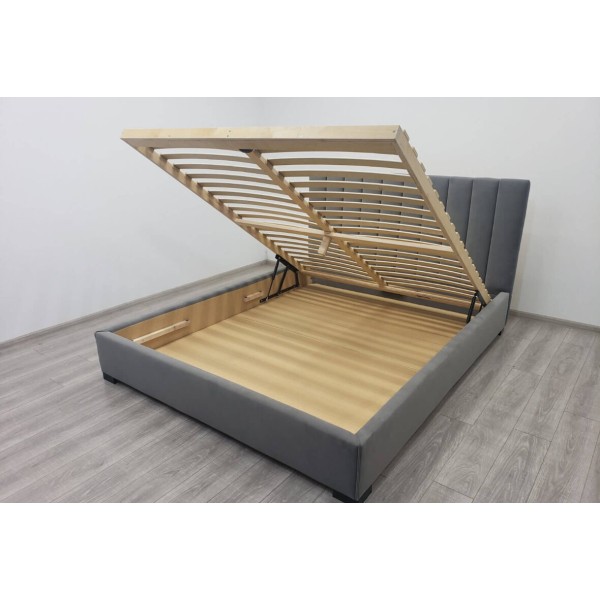 Ліжко Амелія – Двоспальне ліжко з дерева і тканини для вашої спальні