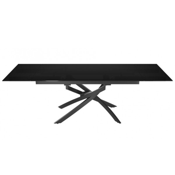 Стіл Lincoln (Лінкольн) димка для кухні – розкладний стіл зі скла та сталі