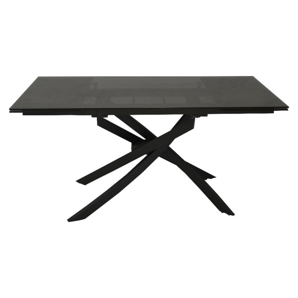 Стіл Lincoln (Лінкольн) димка для кухні – розкладний стіл зі скла та сталі