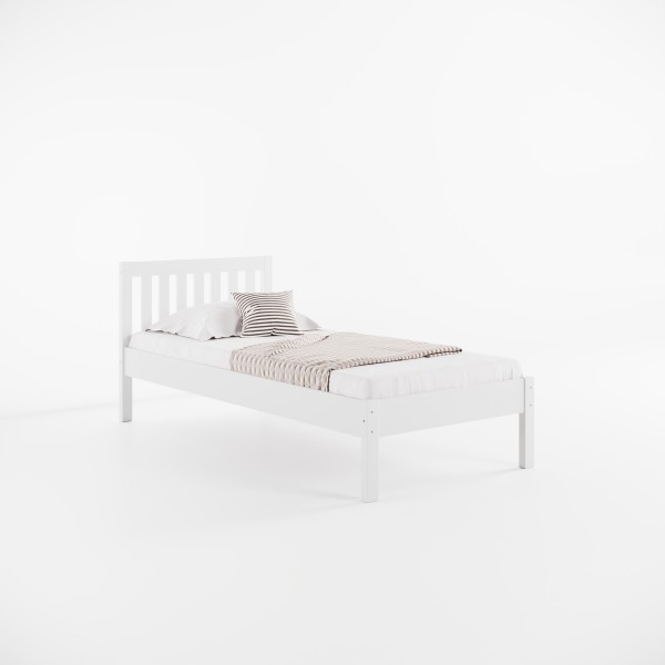 Ліжко односпальне Левіто вільха з масиву дерева