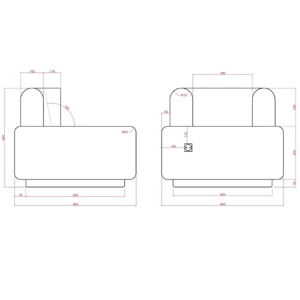Модульне крісло Wudus Plump зі столиком – сучасний дизайн для вашого дому