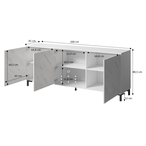 Комод Marmo 200 3D – для стильного інтер'єру вашої вітальні