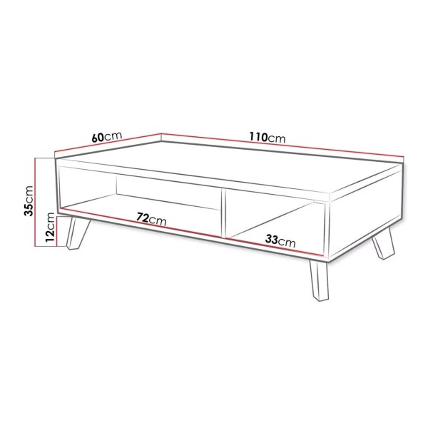 Журнальний стіл Lotta 110 — сучасний стиль для вашої вітальні