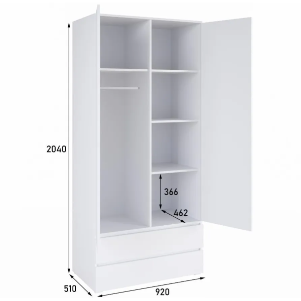 Шафа Coco C2 – Стиль та функціональність для вашої спальні