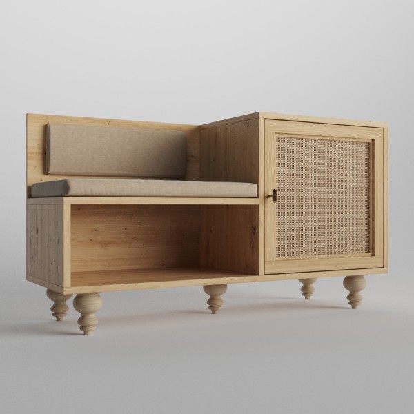 Тумба для взуття Teneta S102 з м'яким сидінням