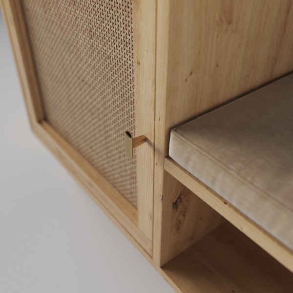 Тумба для взуття Teneta S102 з м'яким сидінням