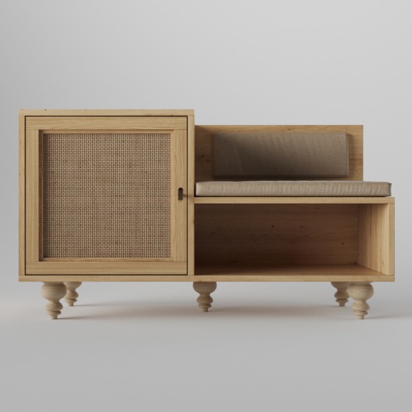 Тумба для взуття Teneta S102 з м'яким сидінням