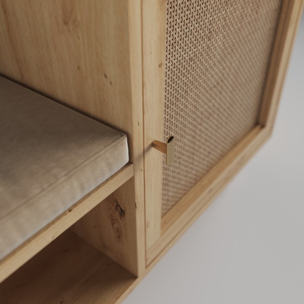 Тумба для взуття Teneta S102 з м'яким сидінням