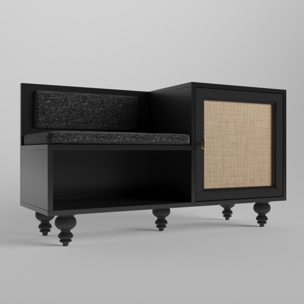 Тумба для взуття Teneta S104 з м'яким сидінням - Купити в Elite Mebel