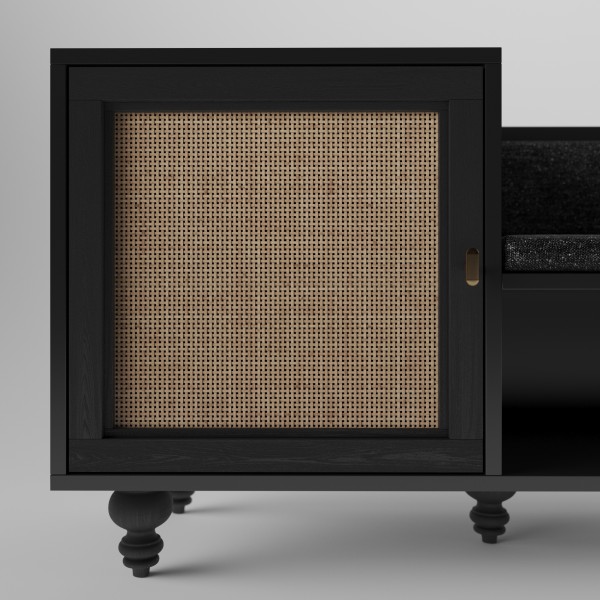 Тумба для взуття Teneta S104 з м'яким сидінням - Купити в Elite Mebel