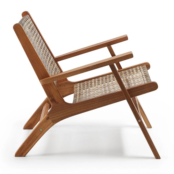 Крісло Grignoon – стильне садове крісло з дерева та ротангу