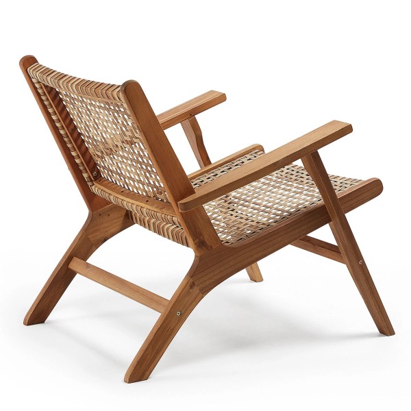 Крісло Grignoon – стильне садове крісло з дерева та ротангу