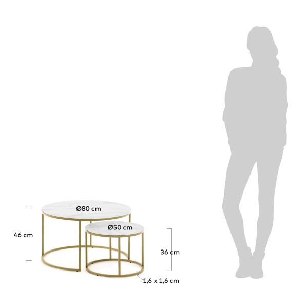 Набір кавових столів Leonor — стиль та комфорт для вашої вітальні