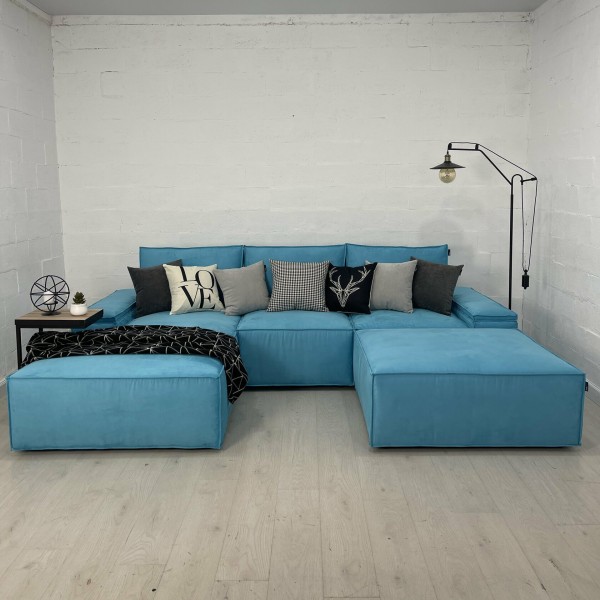 Розкладний кутовий диван Fash з пуфом — стиль та комфорт для вашого дому