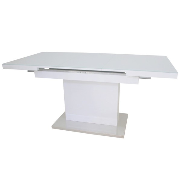 Стіл Top (Топ) — розкладний сучасний стіл з білою скляною стільницею