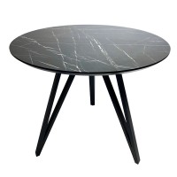 Круглий стіл HPL Arrows (Камінь П'єтра Гріджія чорний)