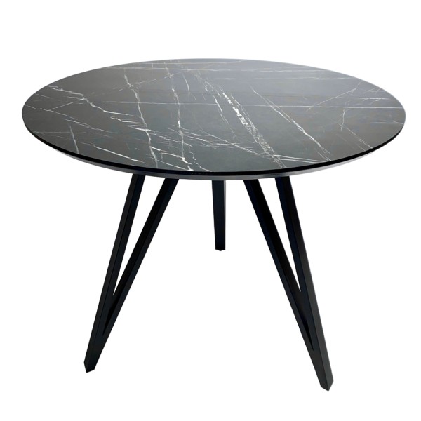 Круглий стіл HPL Arrows (Камінь П'єтра Гріджія чорний)