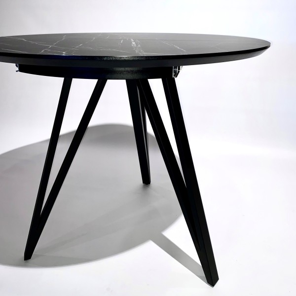 Круглий стіл HPL Arrows (Камінь П'єтра Гріджія чорний)