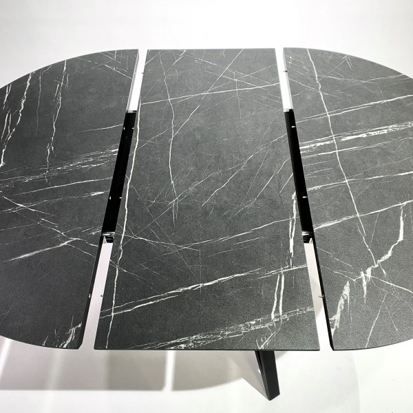 Круглий стіл HPL Arrows (Камінь П'єтра Гріджія чорний)