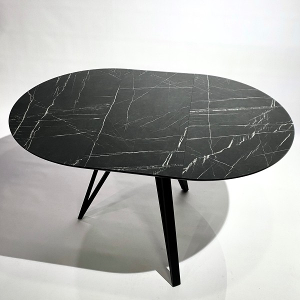Круглий стіл HPL Arrows (Камінь П'єтра Гріджія чорний)