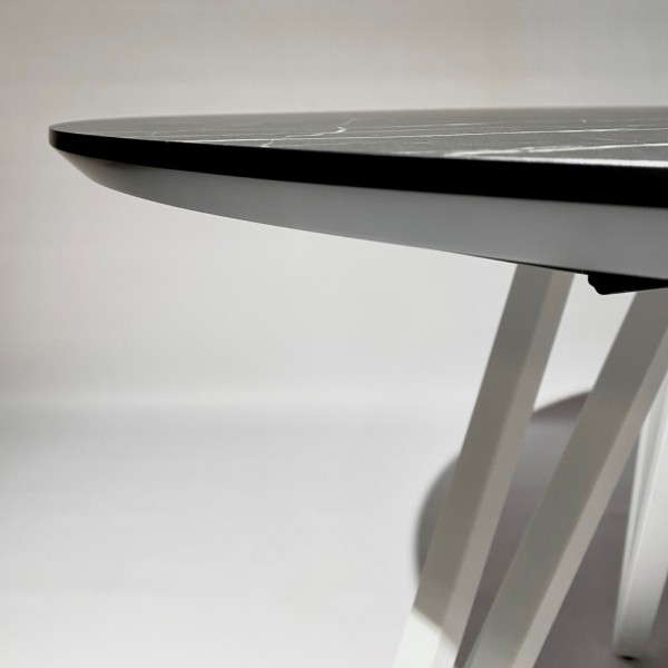 Круглий стіл HPL Arrows (Камінь П'єтра Гріджія чорний)