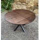Круглий розкладний обідній стіл із натурального дерева ясен