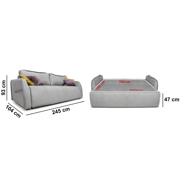 Прямий розкладний диван Bari