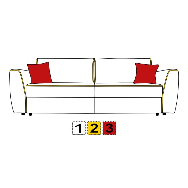 Прямий розкладний диван Milano