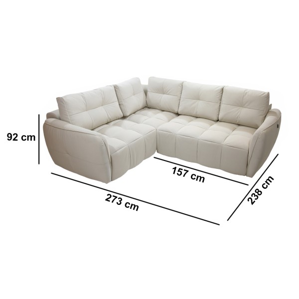 Кутовий розкладний диван Brooklyn 3XL з закритим кутом