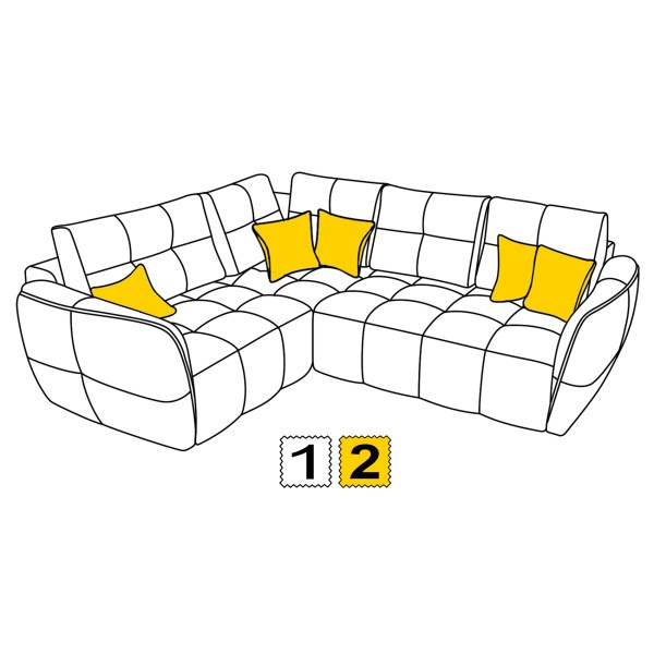 Кутовий розкладний диван Brooklyn 3XL з закритим кутом